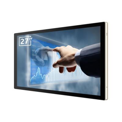 China Goodview 27inch Wall Mount Outdoor Ultra Thin Rectangular LCD Touch Screen Advertising Machine Display for sale