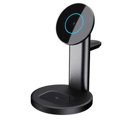 China 3 in 1 Hot Qi 3 in 1 15W Magnetic Wireless Charger for IPhone Fast Charging for sale