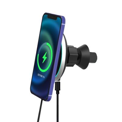 China Newest Magnetic Phone Car Charger Wireless Phone Holder Magnet For iPhone 12 13 Fast Wireless Holder 15w Charger for sale