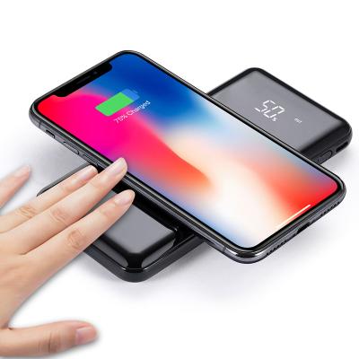 China LED Display New Arrival 2020 Wireless Charger Power Bank 10000mah Qi Wireless Charger For Samsung OEM Li-polymer Micro USB 5V/1A Battery for sale