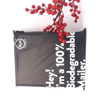 China 100% poly biodegradable matte custom printed black mailer envelope mailing plastic mailing packaging bag for mail for sale