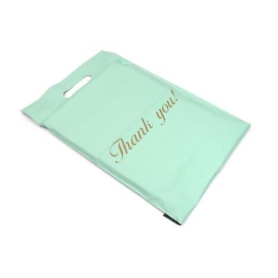 China 100% Biodegradable Custom Logo Adhesive Plastic Shipping Pink Courier Bag Personalized Mailing Carrier Bags With Handle Hole for sale