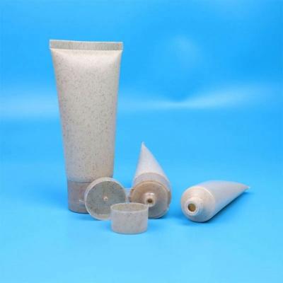 China Cosmetic Private Label Straw Wheat Squeeze Empty Hotel Biodegradable Plastic Tube Packaging for sale