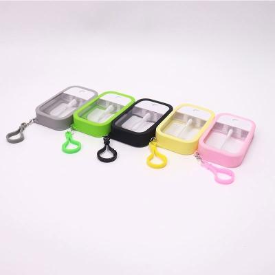 China Portable Cosmetic Cover Bottle With Hand Pocket Silicone Small Mini Sanitizer Bottles for sale