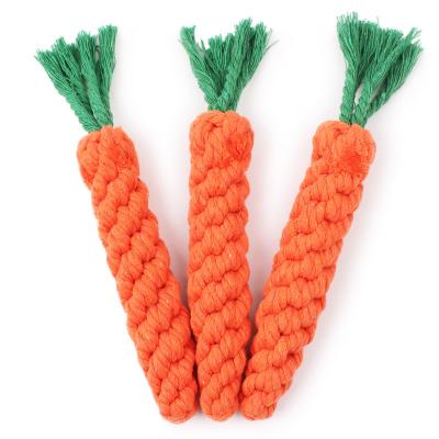 China Wholesale Yiwu GiGi Pet Viable Cotton Explosion Household Carrot Toys Knitting Pet Supplies Puppy Chew Toys for sale