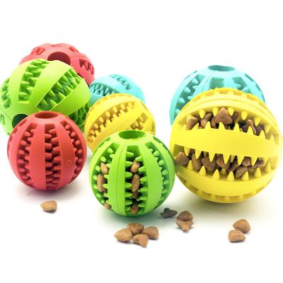 China Viable Science Recommended Pet Food Ball Silicone Toy Ball For Puppy IQ Training Feeder Tooth Toy for sale