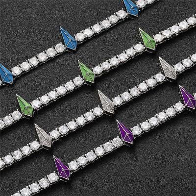 China Vintage Silver 8Mm Bracelets And Combined Chains Heart Cut Women Hpht Diamond Tennis Chain Necklace Developed By Zircon Lab for sale