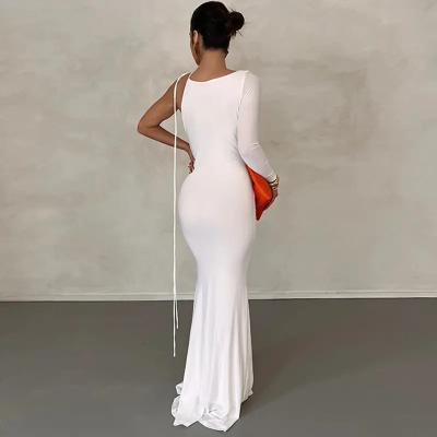 China New Arrivals Breathable 2023 Spring Elegant Fashion Party Maxi Trimming Sexy Spaghetti Strap Dresses for sale