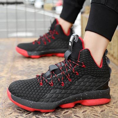 China Men's and women's durable sports lightweight breathable high top student sports flying weaving shoes for sale