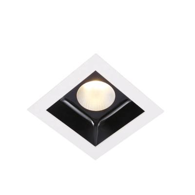 China Embeded Square Reflector Aluminum Die Casting Plastic Fix Spot Led Downlights for sale