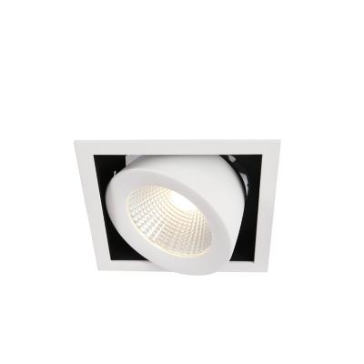 China Warehouse Single Heads Adjustable Square 13W / 18W / 26W / 33W Led Cob Recessed Spot Downlight for sale