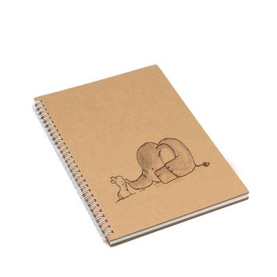 China Spiral Recycled Kraft Paper Drawing Book Recyclable Sketchbook for sale