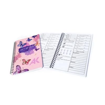 China Custom Organizer Printed Nutrition Fitness Journal Fitness Notebook for sale