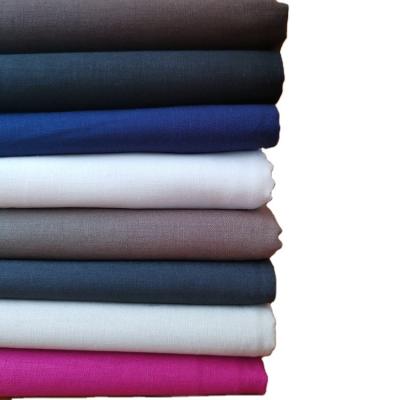 China QUICK DRY custom wholesale cheap price eco-friendly cotton canvas blend fabric for clothing soft white linen cotton/canvas fabric for shirt for sale