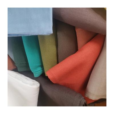 China QUICK DRY 100% natural soft eco-friendly canvas fabric for apparel french canvas supplier wholesale dyed pure canvas fabric for dress women for sale