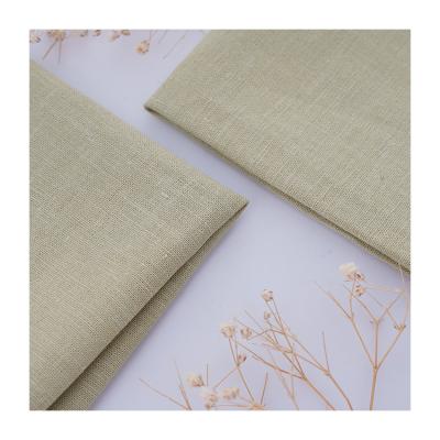 China Factory Wholesale QUICK DRY Customization Linen Canvas Soft Breathable Fabric For Dress Cotton Canvas Shirt Plain Dyed Fabric for sale