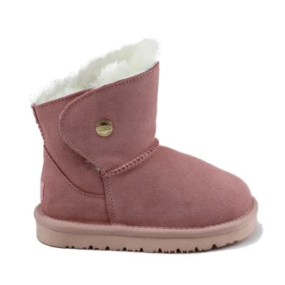 China Fashion Trend CF-538 New Fashion Cute Leather Pink 2021 Hot Selling Kids Winter Snow Boots for sale