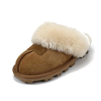 China Fashion Trend CF-524 Fur Home Slippers Real Woolen Design Indoor Slippers New For Women for sale