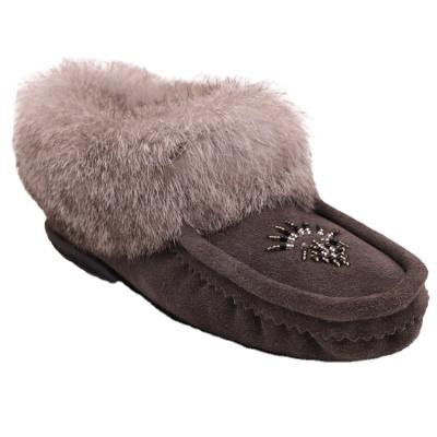 China New Fashion Trend CF-050 2021 Fashion Real Winter Polka Dot Winter Faux Fur Factory Woolen Slippers China Production Low Price for sale