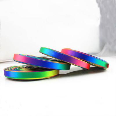 China Wholesale Custom Recyled Gift Decoration Rainbow Ribbon for sale