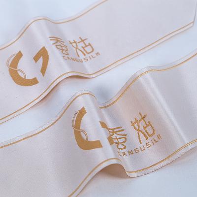 China OEKO-TEX Fabric Washable Custom Smooth Top Corner Textiles Woven Satin Satin Mattress Label for sale