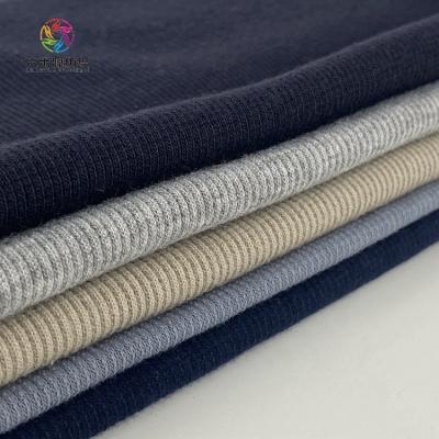 China Tear-Resistant JYY CVC Knit Clothing Polyester/Cotton China Textiles Wholesale Rib Fabric for Dress for sale