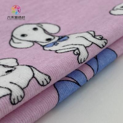 China Sustainable JYY Wholesale Stretchable 100 Cotton Custom Soft Yarn Dyed Jersey Print Knit Fabric for sale