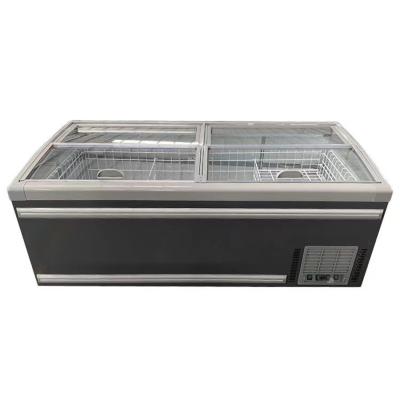 China 800 Supermarket Freezer Display Door Glass Island Freezer en venta