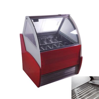 China Large Capacity Single-temperature Hign-end Ice Cream Display Cabinet Display Showcase Freezer for sale