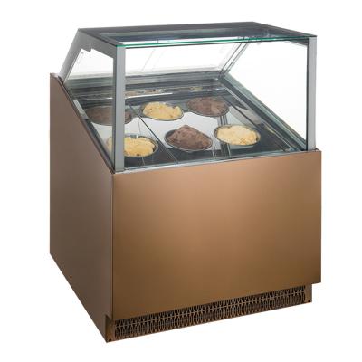 China Commercial Single-Temperature Sliding Door Ice Cream Showcase Refrigerator Te koop