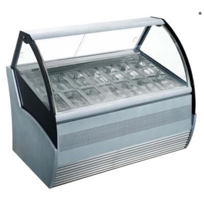 China Commercial Single-temperature Stainless Steel Ice Cream Display Freezer for sale