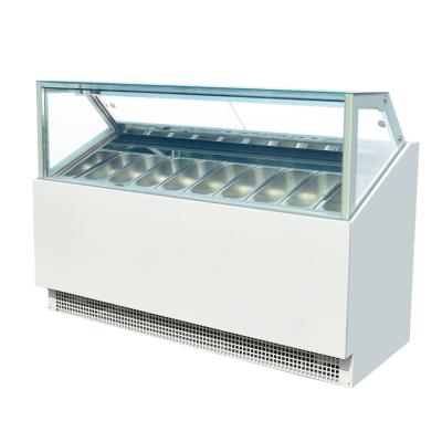 China Single-Temperature Commercial Glass Ice Cream Display Fridge Te koop