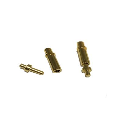 China Gold Plated Terminal ID: 2.0*H: 15mmOEM Gold Plated Brass Crown Spring Test Pin PCB Test Pin ID: 2.0*H: 15mm for sale