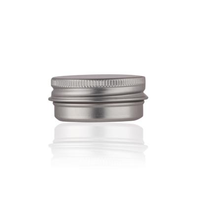 China Cosmetic Aluminum Jar With Silver Screw Top 15mL 30mL 60mL 80mL 100mL 150mL 200mL 250mL Round Lid Cosmetic Tin Box Container Can for sale