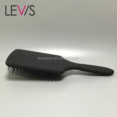 China Premium Matte Black Plastic Skeleton Cushion Comb Brush With Cushion for sale