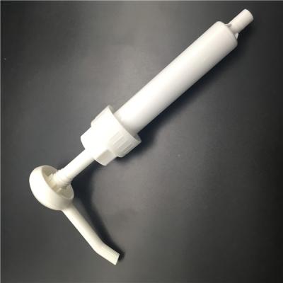 China Non Spill Large White Plastic Pump Dispenser 38mm for sale