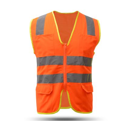 China Reflective Orange Construction Working Use Reflective Safety Traffic Vest Safety Reflective Vest for sale