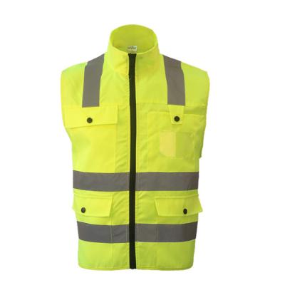 China Construction Safety Reflective Multifunctional Vest Pockets Safety Reflective Vest for sale