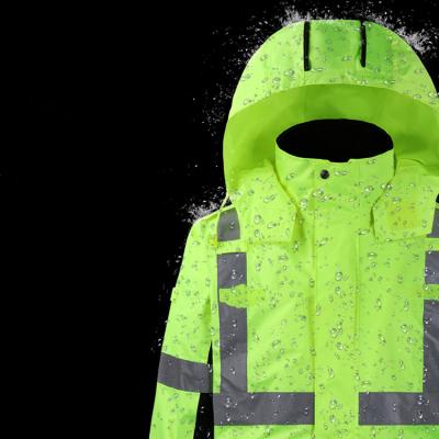 China RELECTIVE Winter Thickening Traffic Reflective Jacket Raincoat Safety Anti-Cold Jackets for sale