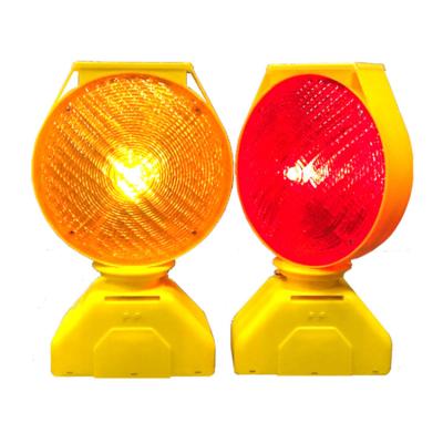 China ABS Road Safety Emergency Barricade Lights Solar Construction LED Warning Light for sale