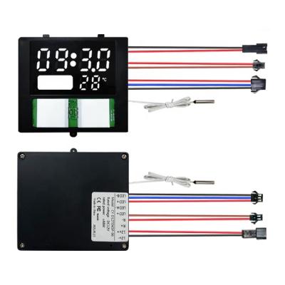 China Factory Hot Selling Dual 12v Button Clock Temperature Display Dimming Touch Sensor 97mm x86mm x 14.5mm for sale