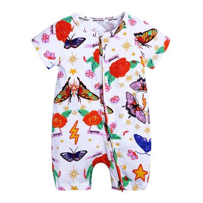 China 2021 Newest Fashion Cotton 2021 Newest Fashion Cotton Short Sleeve Organic Toddler Summer Delicate 100% Pajamas Baby Romper for sale