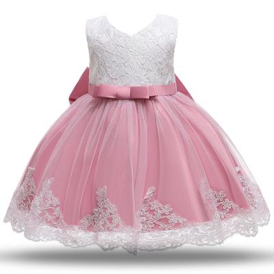 China New Kids Girl Dress Children's Long Pageant Princess Birthday Party Washable Dress Princess Girl Summer Gown for sale