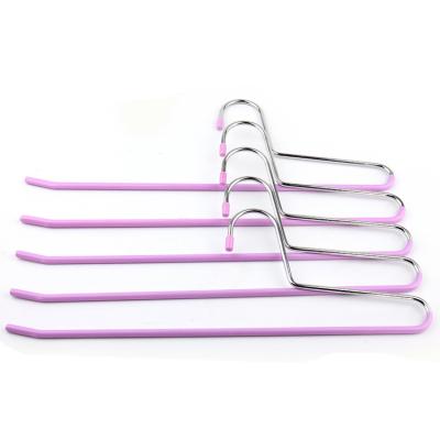 China PVC Coated Hot Selling Amazon Trouser Hangers Anti Slip Metal Towel Pants Hanger for sale