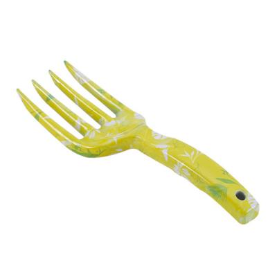 China Garden Hand Tool Floral Printing Aluminum Fork for sale