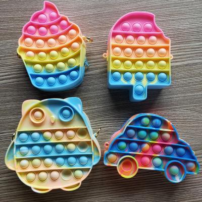 China Grape Shape Car Owl Ice Cream Popping Bubble Pop Popit Advent Calendar Bag Popper Bubble New Popping Push It Stir Bag for sale