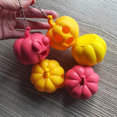 China Newest Relaxation Shaky Person Special Pure Compression Dimple Popit Fidget Toy Ball Simple Colorful Soft Toy Tiktok Pumpkin Silicone Autism for sale