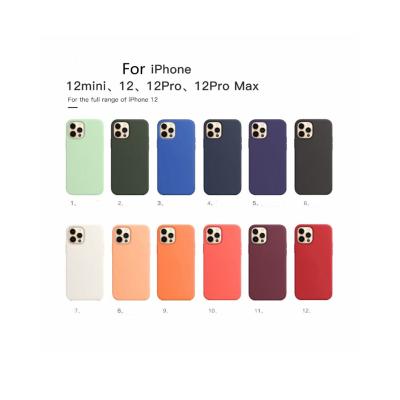 China Shockproof Full Range For Iphone 12 mini, For Iphone 12 Liquid Silicone Mobile Phone Case Cover for sale