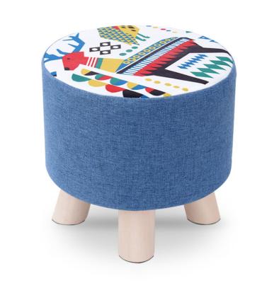 China Modern wooden stool of the wooden stool (the other) of the living room stools low stools fashion adjustable solid wood children's fabric for sale