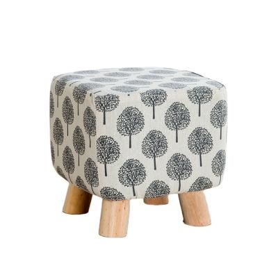 China Wooden Stool (Other) Decoration Small Stool Sofa Stools Home Practical Elegant Natural Round Lid Adjustable Stools for sale